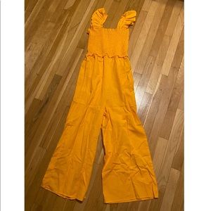 Marigold Ruffled Wide Leg Jumpsuit